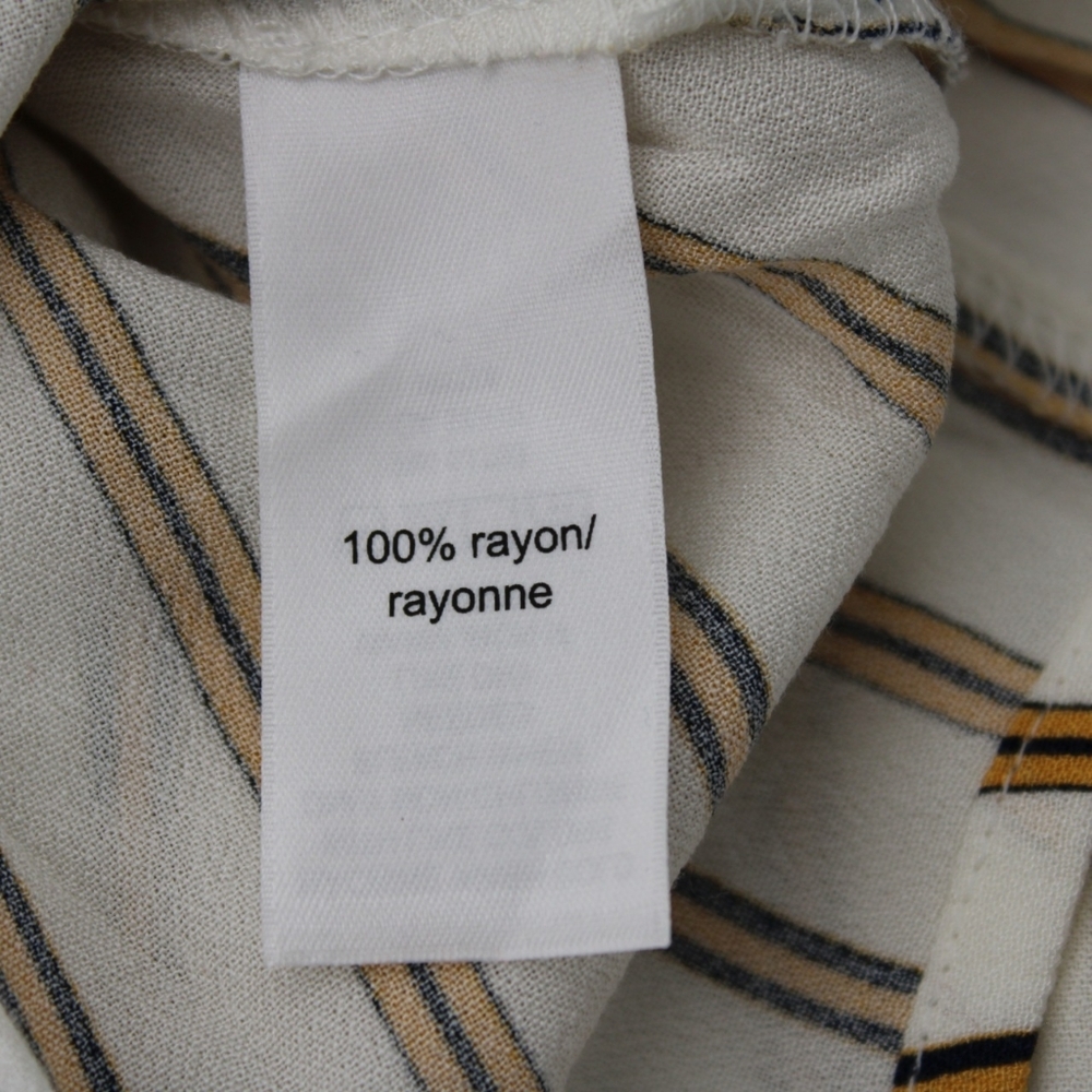 NWT Maurices Off-the-Shoulder Striped Blouse – Mustard & Cream - Picture 6 of 8